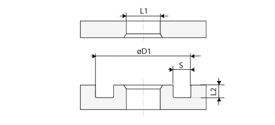 shema utora hidrauličnih vodećih prstenova