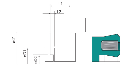shema utora hidraulične brtve