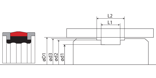 shema utora hidraulične brtve
